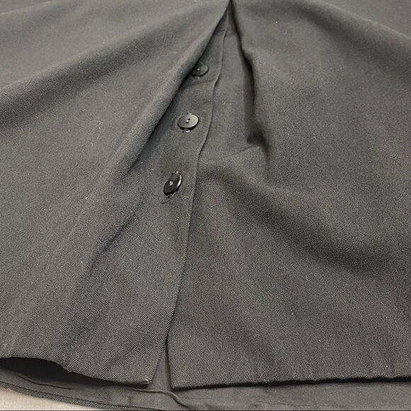 Escada vintage 80’s black wool button front skirt size 44 (L) - Picture 6 of 16